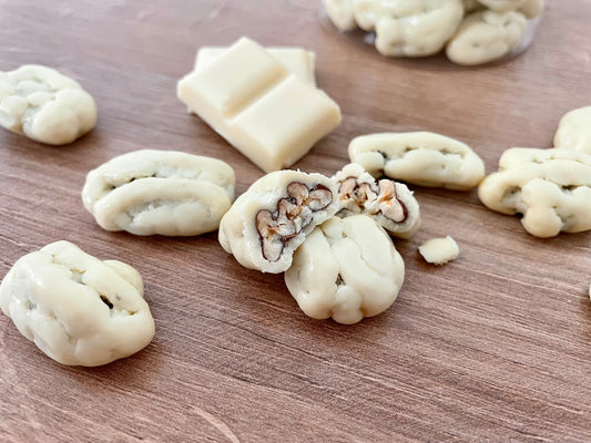 Noix de Pécan enrobées chocolat blanc